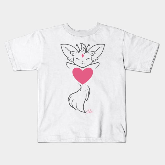 Galactics - Heart Reverse Kids T-Shirt by tcksart